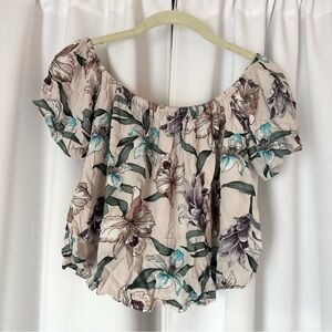 BP Floral Multicolor Short Sleeve Blouse Size Extra Small